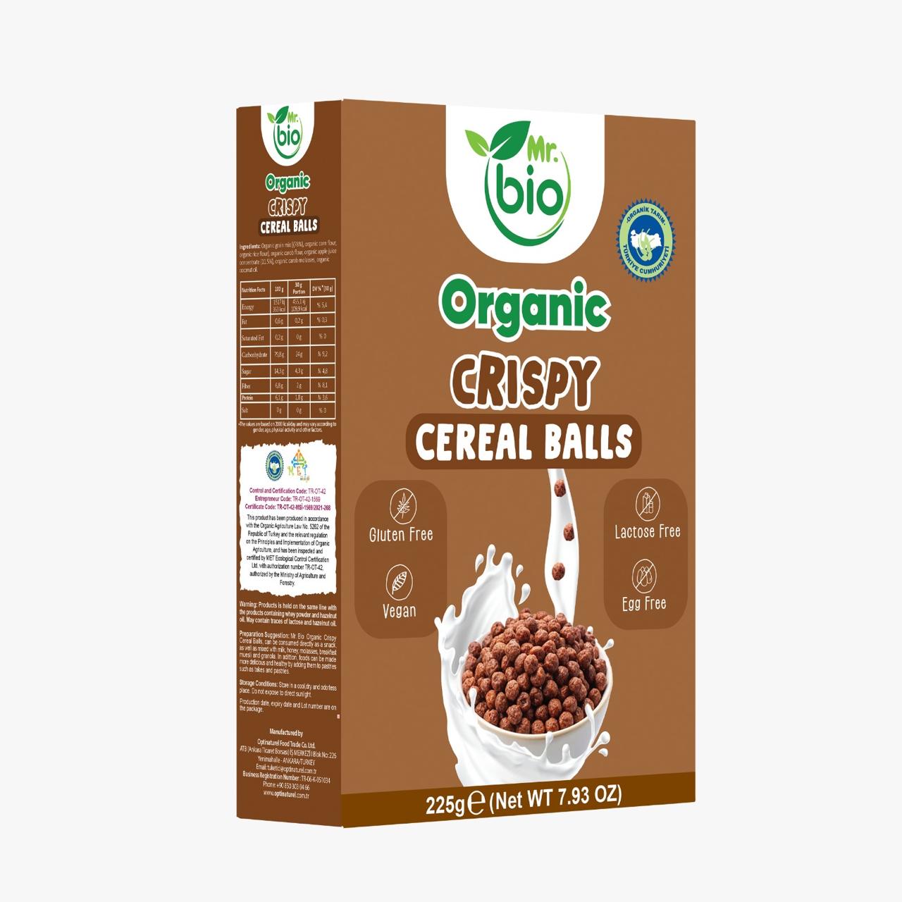 Mr. Bio Creespy Cereal Balls Organic 225 gm